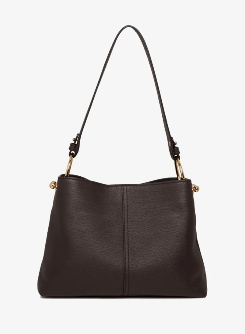 Lana Hobo Bag in Grain Espresso Leather